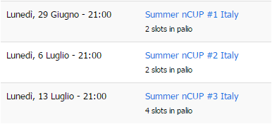 Programma Summer nCup ESL