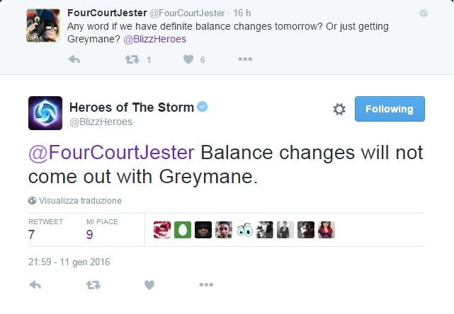 Greymane balance changes