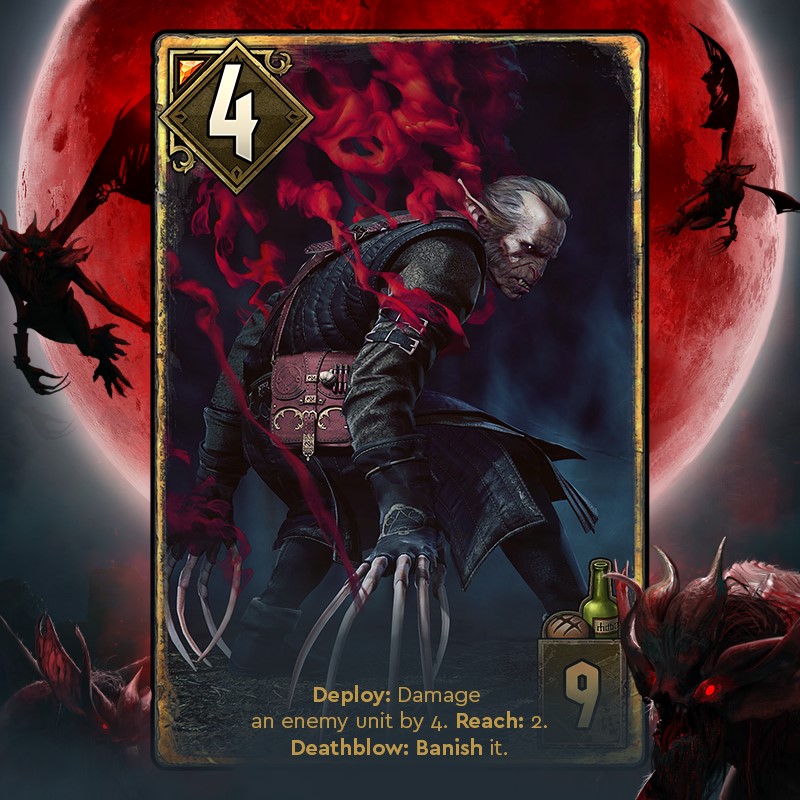 Carta "Regis: sete di sangue" Gwent, espansione Crimson Curse