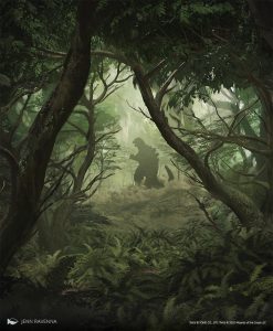 Godzilla Lands Forest full-art