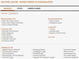 Mono Green Ramp Planeswalker by Michael Jacob