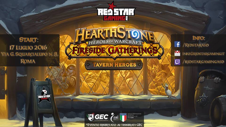 Red Star Gaming: il 17 Luglio altro Tavern Heroes a Roma!