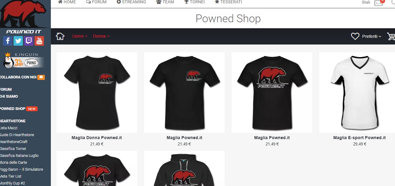 Online lo Shop ufficiale di Powned!