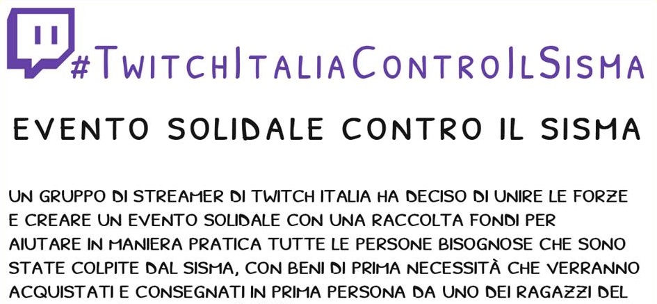 #TwitchItaliaControIlSisma: la grande iniziativa degli streamer italiani!