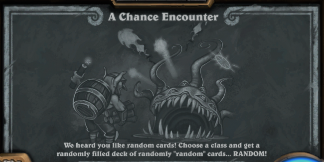 A Chance Encounter (“randomicità” allo stato puro) è la nuova rissa di Hearthstone!