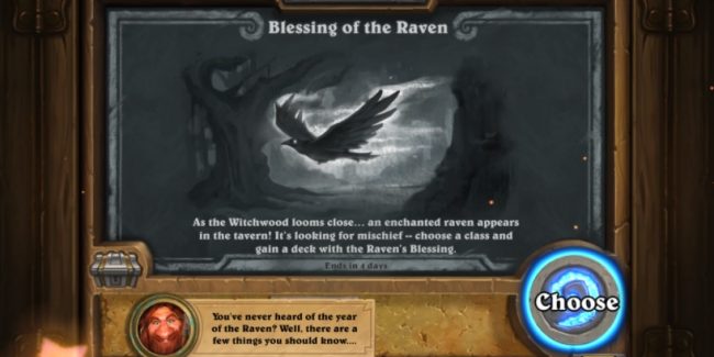 Blessing of the Raven è la nuova Rissa di Hearthstone!