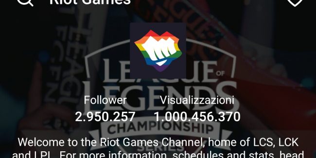 Riot Games prima nel mondo: il loro Twitch arriva ad un miliardo di visualizzazioni