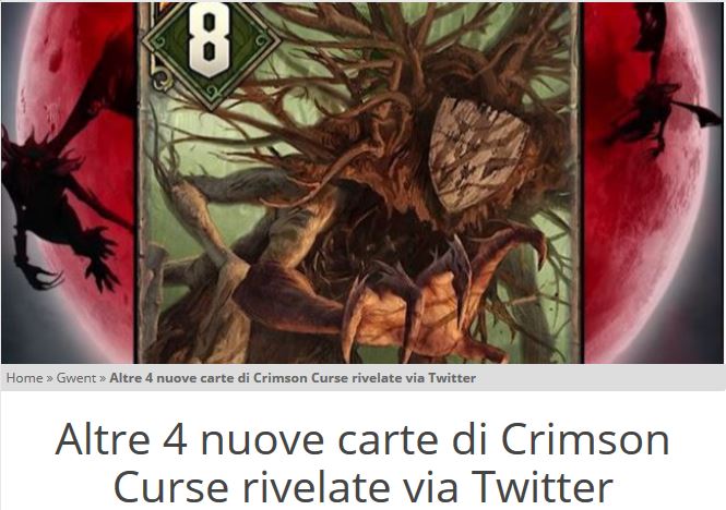 Crimson Curse, nuove carte