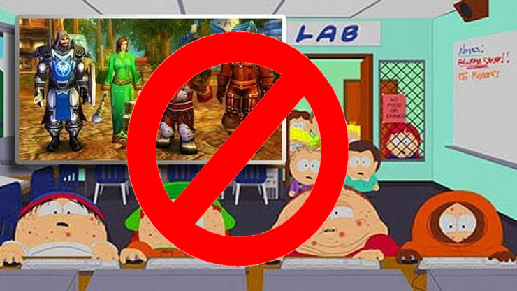 Uno screencap dell'episodio di South Park dove viene lasciato intendere che "giocare" equivale ad essere brufoloso e grasso. Lontano dall'esperienza fitness ed esports di Bajheera.