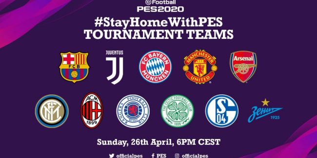 PES 2020: i giocatori dei top club internazionali si sfideranno nel torneo #StayHomeWithPES