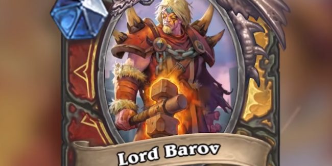 Hearthstone: svelato Lord Barov, nuovo servitore leggendario