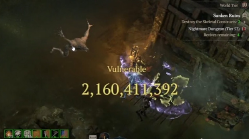 Diablo 4, un giocatore con il suo Druido hitta un singolo colpo da 2 miliardi di danni