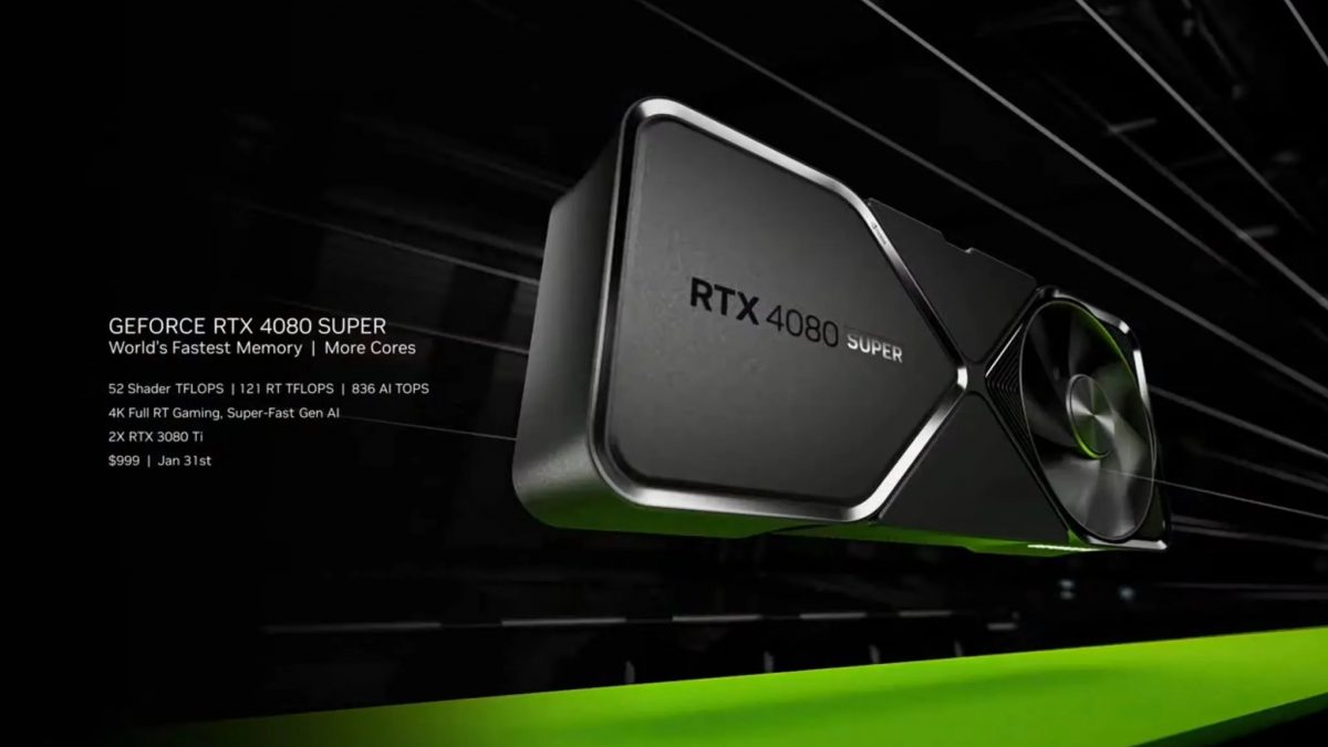 Nvidia svela le nuove GPU GeForce RTX: “la 4080 Super è il doppio più potente dell’RTX 3080 Ti”